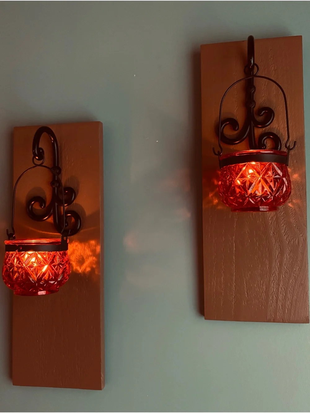 Set of Two Wall Sconces Candle Holders